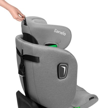 Lionelo - Kindersitz mit drehbarer Basis BRAVE i-Size 40-150 cm Grey Stone