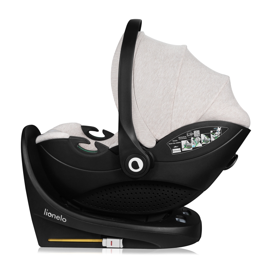 Lionelo - Kindersitz MOXIE SET i-Size mit drehbarer Basis 40-87 cm Sandbeige