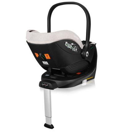 Lionelo - Kindersitz MOXIE SET i-Size mit drehbarer Basis 40-87 cm Sandbeige