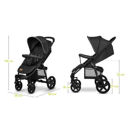 Lionelo - Kinderwagen ANNET PLUS schwarz