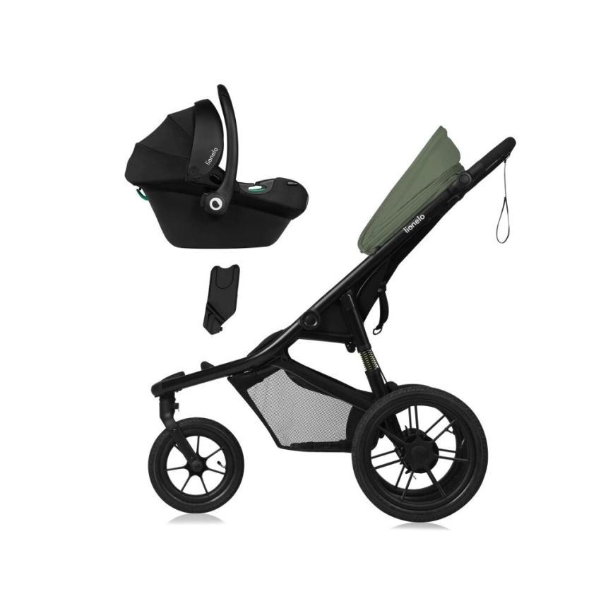 Lionelo - Kinderwagen AZURA schwarz/grün