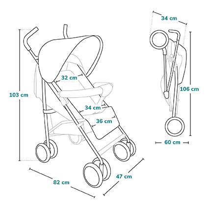 Lionelo - Kinderwagen ELIA grau