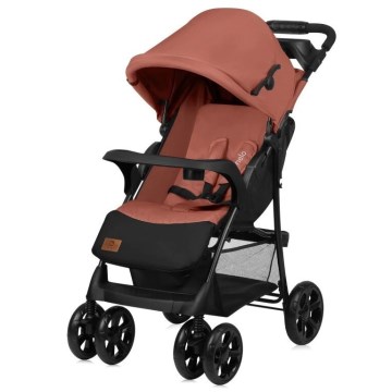 Lionelo - Kinderwagen EMMA PLUS ziegelrot/schwarz