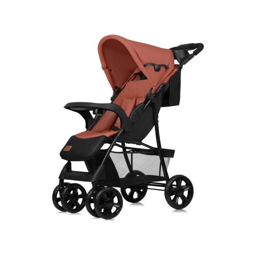 Lionelo - Kinderwagen EMMA PLUS ziegelrot/schwarz