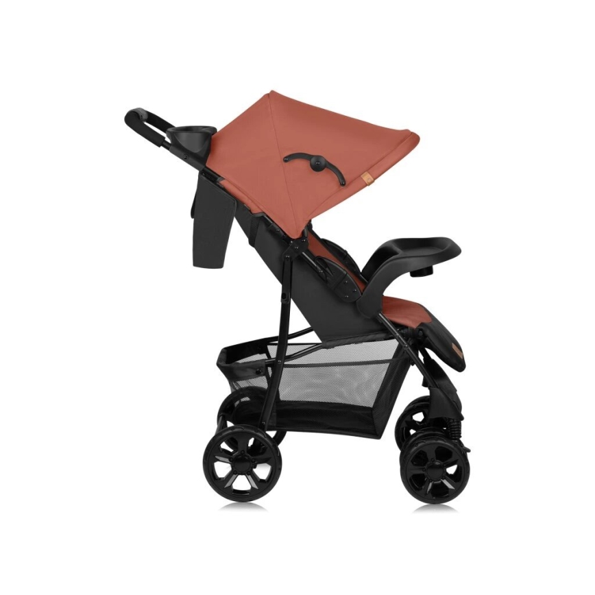 Lionelo - Kinderwagen EMMA PLUS ziegelrot/schwarz