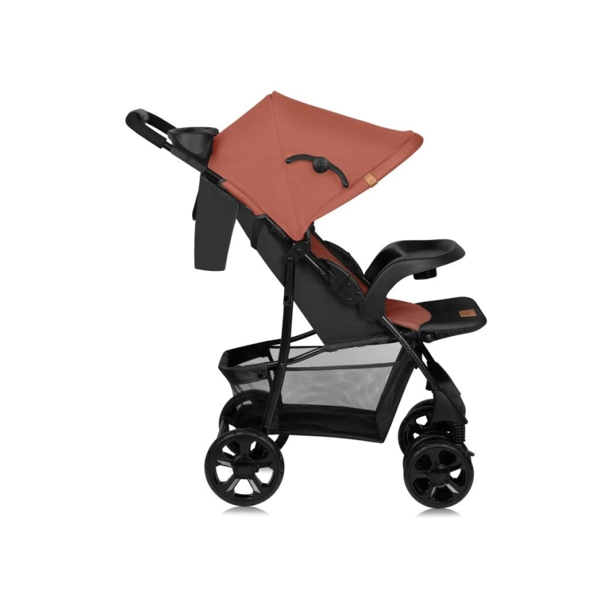 Lionelo - Kinderwagen EMMA PLUS ziegelrot/schwarz