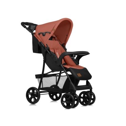 Lionelo - Kinderwagen EMMA PLUS ziegelrot/schwarz
