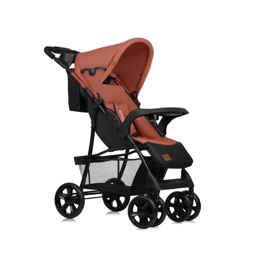 Lionelo - Kinderwagen EMMA PLUS ziegelrot/schwarz