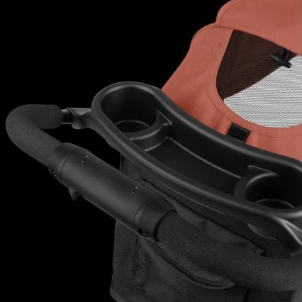 Lionelo - Kinderwagen EMMA PLUS ziegelrot/schwarz