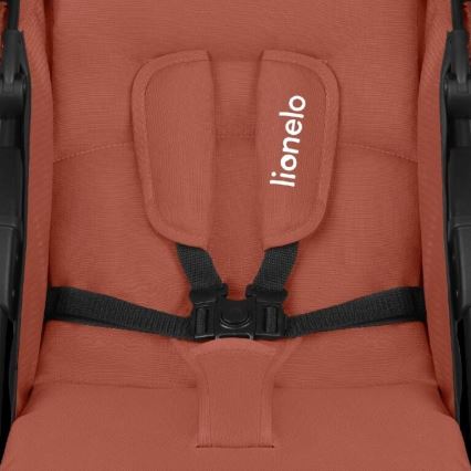 Lionelo - Kinderwagen EMMA PLUS ziegelrot/schwarz