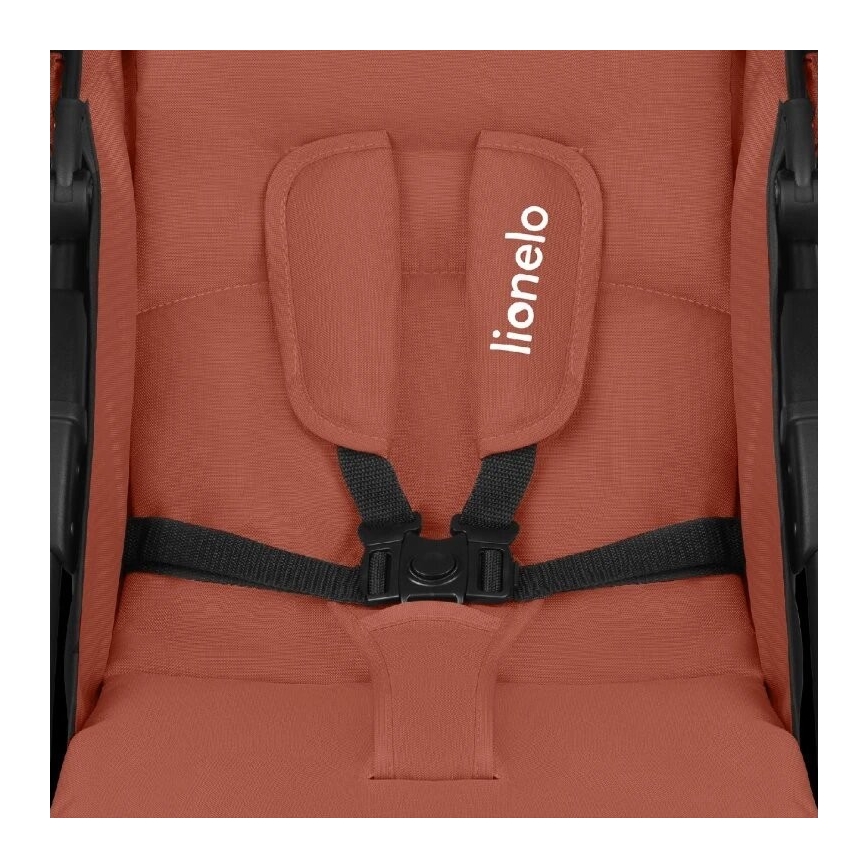 Lionelo - Kinderwagen EMMA PLUS ziegelrot/schwarz