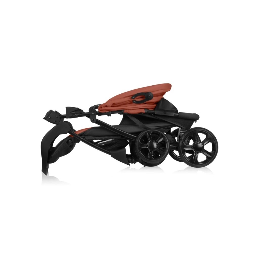 Lionelo - Kinderwagen EMMA PLUS ziegelrot/schwarz