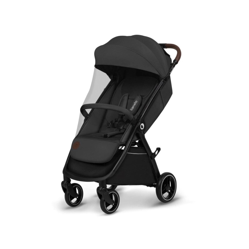 Lionelo - Kinderwagen INGRID dunkelgrau/schwarz