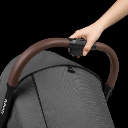 Lionelo - Kinderwagen INGRID dunkelgrau/schwarz