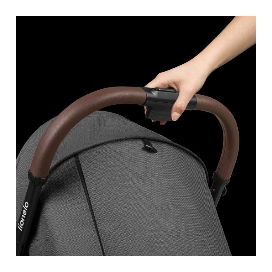 Lionelo - Kinderwagen INGRID dunkelgrau/schwarz
