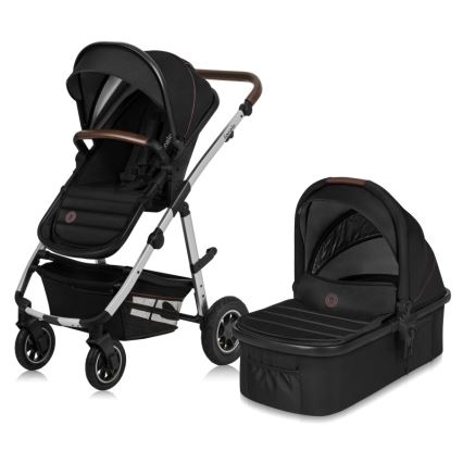 Lionelo - Kombi-Kinderwagen 2-in-1 AMBER Black Silver
