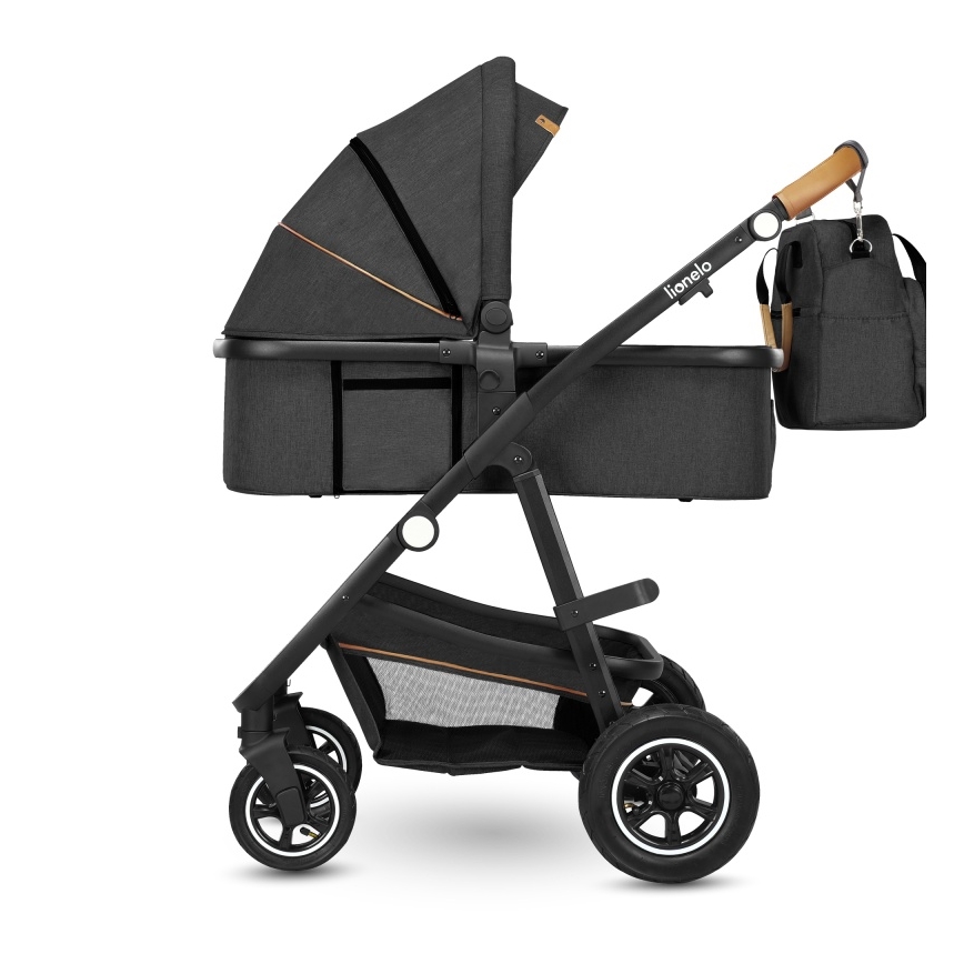 Lionelo - Kombi-Kinderwagen 2-in-1 AMBER Grau-Graphit