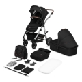 Lionelo - Kombi-Kinderwagen 2-in-1 AMBER Schwarz/Silber