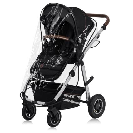 Lionelo - Kombi-Kinderwagen 2-in-1 AMBER Schwarz/Silber