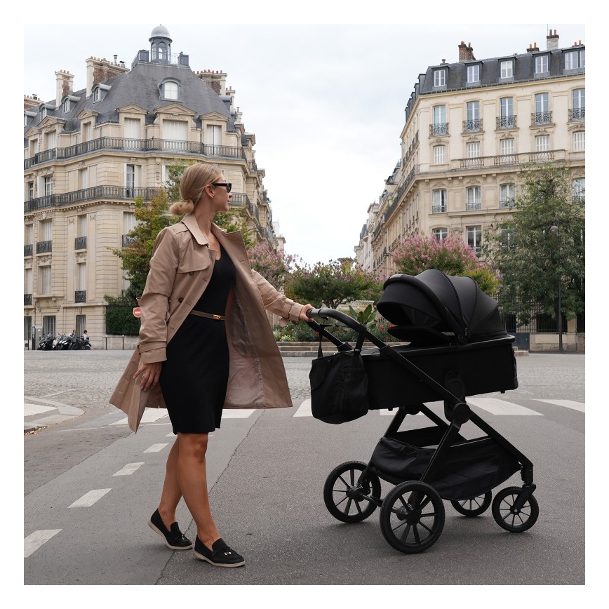 Lionelo - Kombi-Kinderwagen 2-in-1 LAYLA Black Onyx