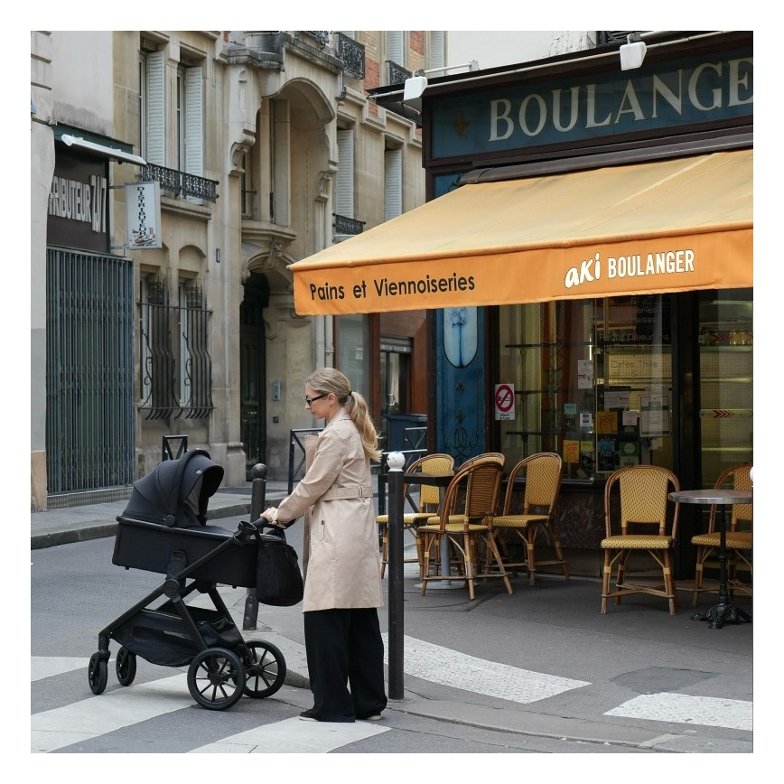 Lionelo - Kombi-Kinderwagen 2-in-1 LAYLA Black Onyx