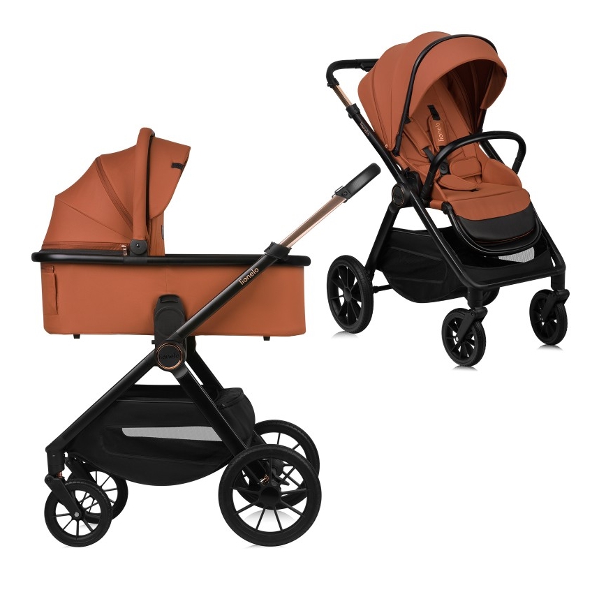 Lionelo - Kombi-Kinderwagen 2-in-1 LAYLA Braun Rost