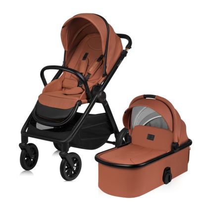 Lionelo - Kombi-Kinderwagen 2-in-1 LAYLA Braun Rost