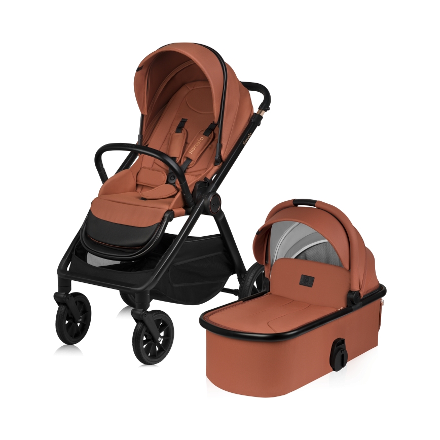 Lionelo - Kombi-Kinderwagen 2-in-1 LAYLA Braun Rost