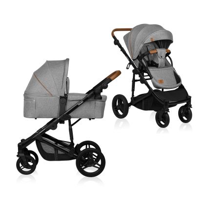 Lionelo - Kombi-Kinderwagen 2-in-1 MARI TOUR Grey Stone