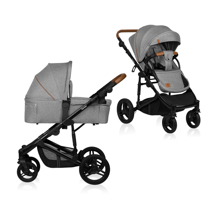 Lionelo - Kombi-Kinderwagen 2-in-1 MARI TOUR Grey Stone