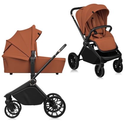 Lionelo - Kombi-Kinderwagen 2-in-1 MIKA PLUS Brown Rust