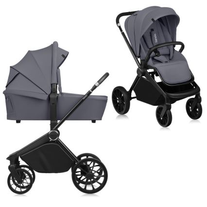 Lionelo - Kombi-Kinderwagen 2-in-1 MIKA PLUS Grey Stone