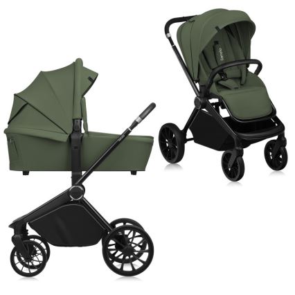 Lionelo - Kombi-Kinderwagen 2-in-1 MIKA PLUS Olivgrün