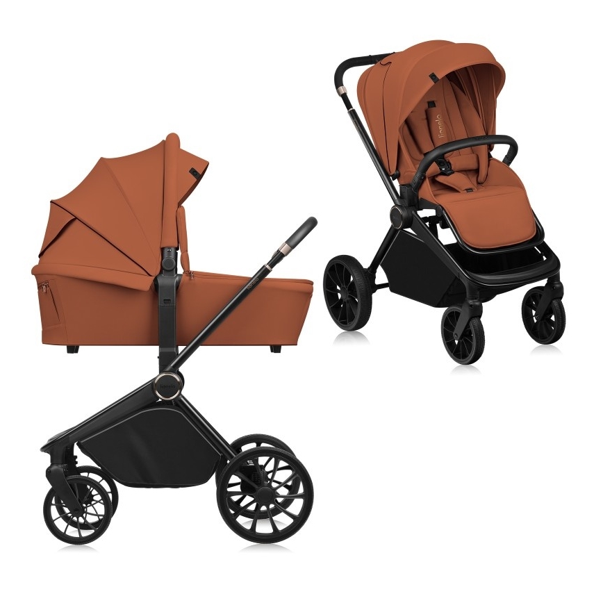 Lionelo - Kombi-Kinderwagen 2-in-1 MIKA PLUS Rostbraun