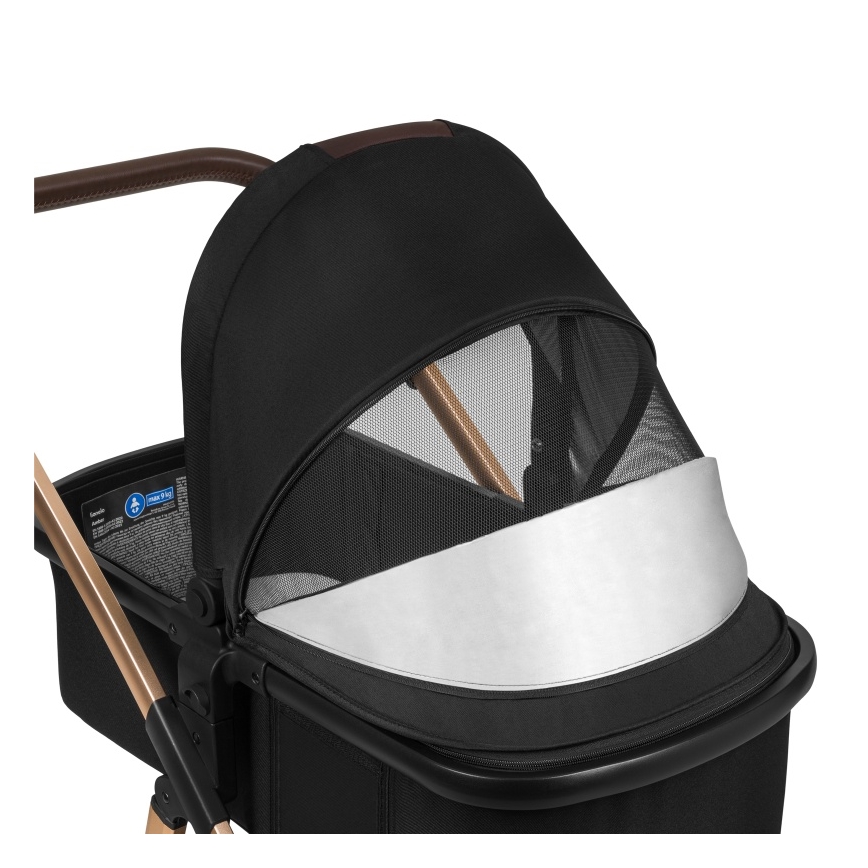 Lionelo - Kombi-Kinderwagen 3-in-1 AMBER Black Onyx