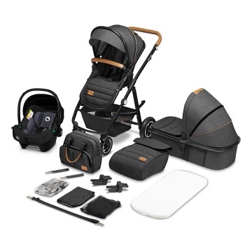 Lionelo - Kombi-Kinderwagen 3-in-1 AMBER Grau Graphit