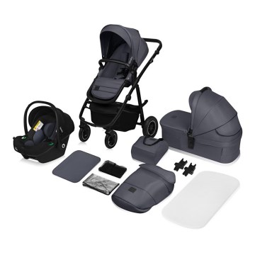 Lionelo - Kombi-Kinderwagen 3-in-1 AMBER PLUS Grau Graphit