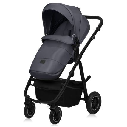 Lionelo - Kombi-Kinderwagen 3-in-1 AMBER PLUS Grau Graphit