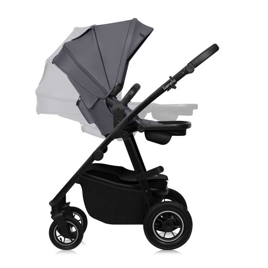 Lionelo - Kombi-Kinderwagen 3-in-1 AMBER PLUS Grau Graphit
