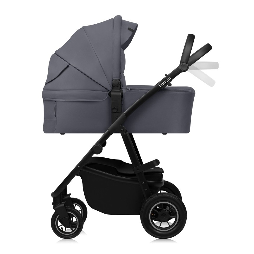 Lionelo - Kombi-Kinderwagen 3-in-1 AMBER PLUS Grau Graphit