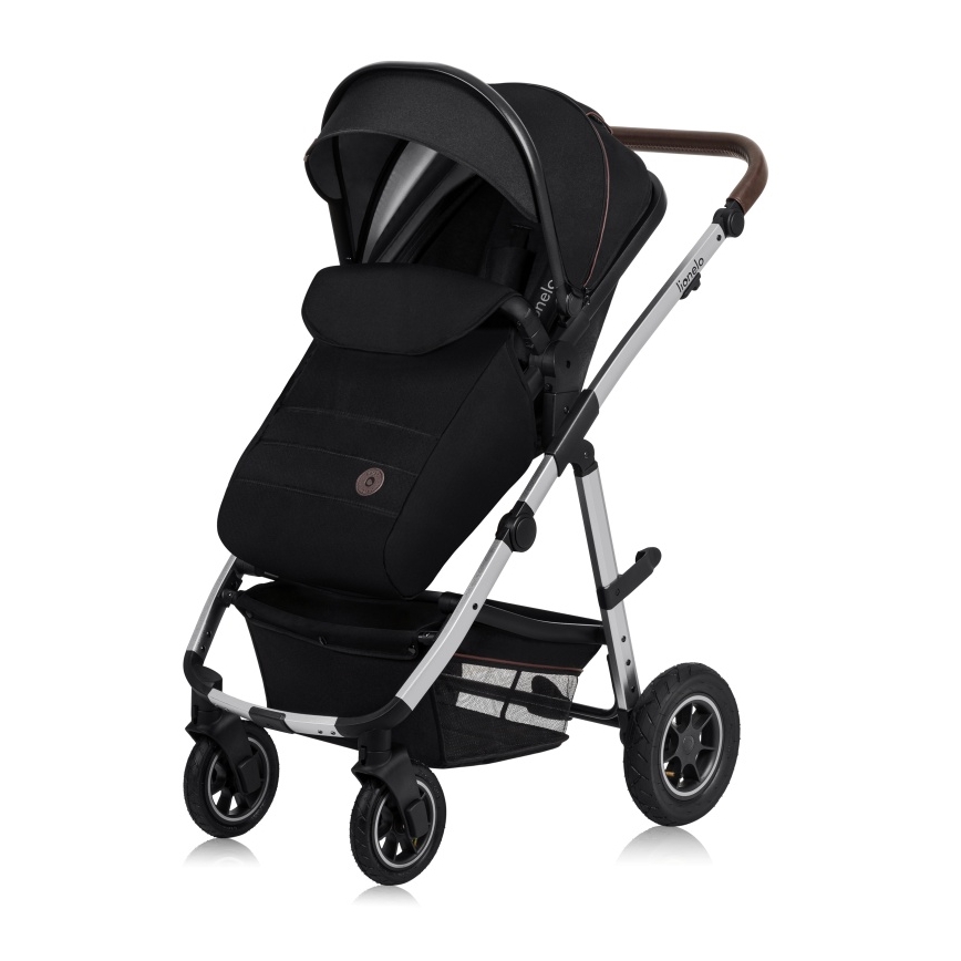 Lionelo - Kombi-Kinderwagen 3-in-1 AMBER Schwarz/Silber