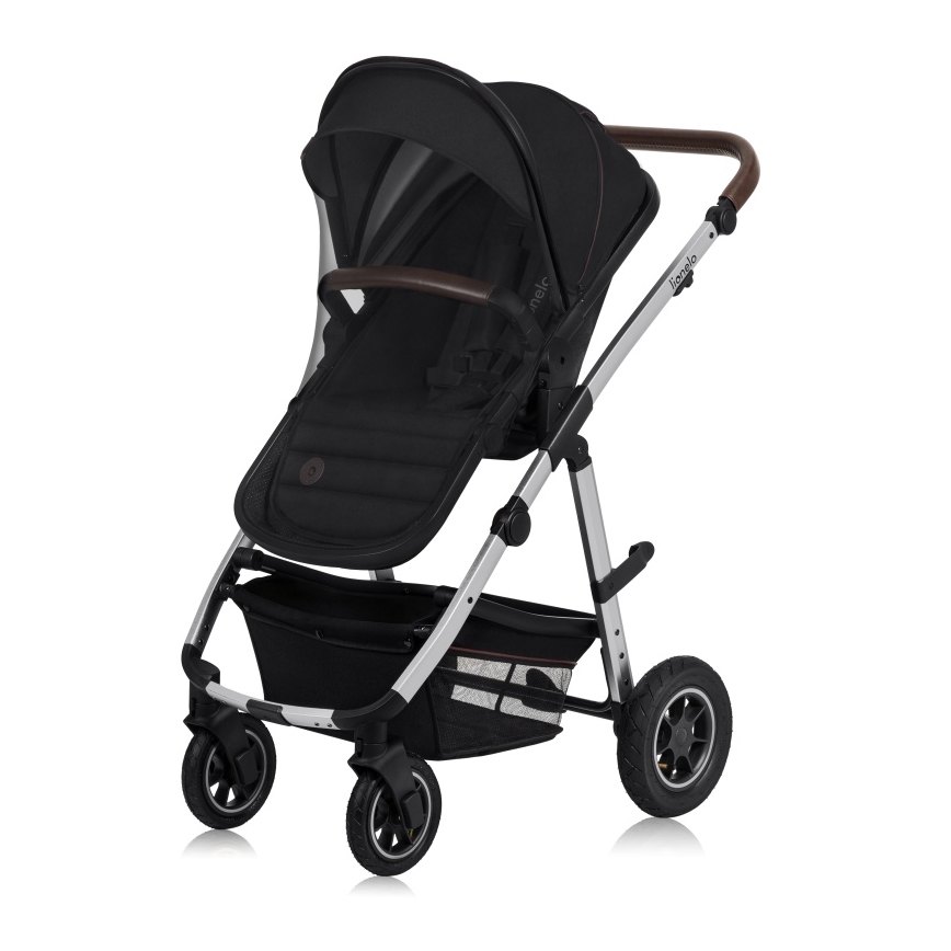 Lionelo - Kombi-Kinderwagen 3-in-1 AMBER Schwarz/Silber