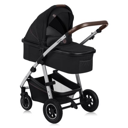 Lionelo - Kombi-Kinderwagen 3-in-1 AMBER Schwarz/Silber