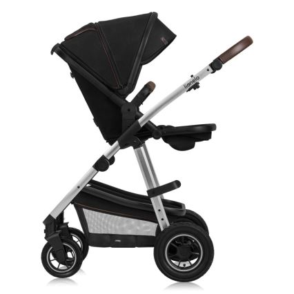 Lionelo - Kombi-Kinderwagen 3-in-1 AMBER Schwarz/Silber
