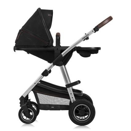 Lionelo - Kombi-Kinderwagen 3-in-1 AMBER Schwarz/Silber