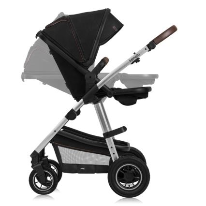 Lionelo - Kombi-Kinderwagen 3-in-1 AMBER Schwarz/Silber