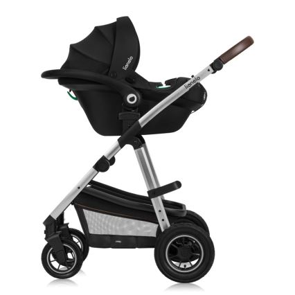 Lionelo - Kombi-Kinderwagen 3-in-1 AMBER Schwarz/Silber
