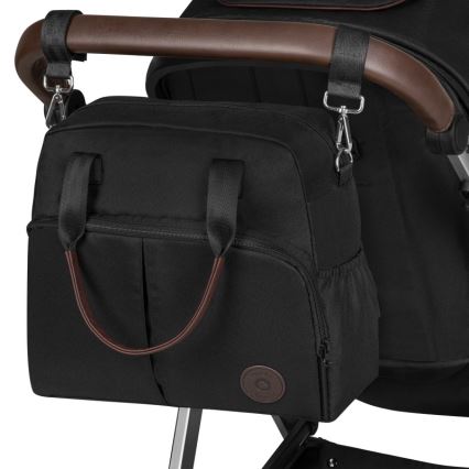 Lionelo - Kombi-Kinderwagen 3-in-1 AMBER Schwarz/Silber