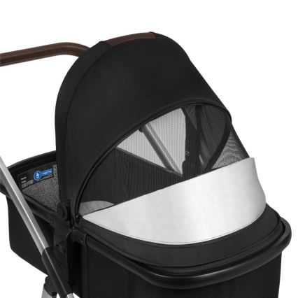 Lionelo - Kombi-Kinderwagen 3-in-1 AMBER Schwarz/Silber