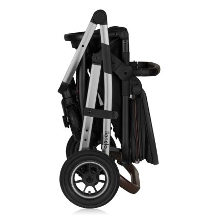 Lionelo - Kombi-Kinderwagen 3-in-1 AMBER Schwarz/Silber
